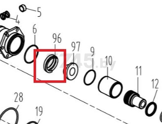 Пружина 35*6,5*17,9 для молотка отбойного BULL SH1501 (Z1G-DW-45C-096)