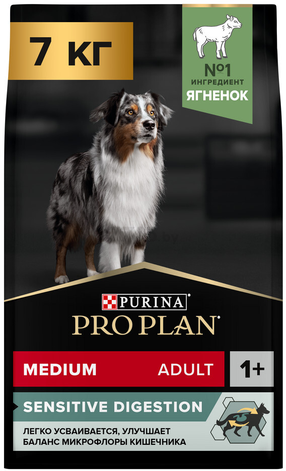 Сухой корм для собак PURINA PRO PLAN Medium Adult Sensitive Digestion ягненок с рисом 7 кг (7613035228153) - Фото 2