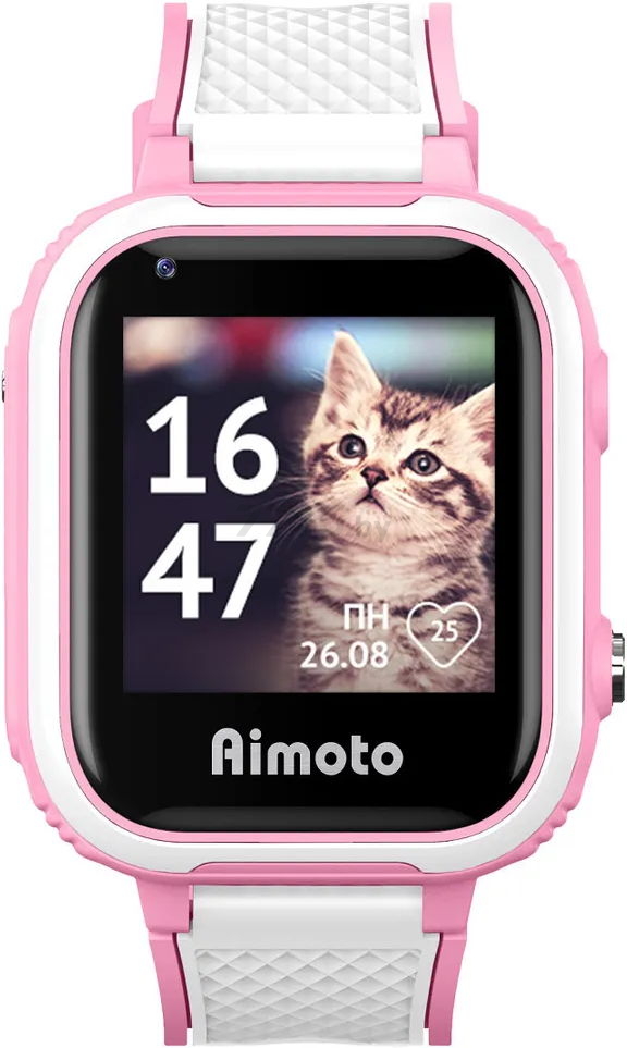 Умные часы детские Кнопка Жизни AIMOTO Pro Indigo 4G Pink - Фото 7