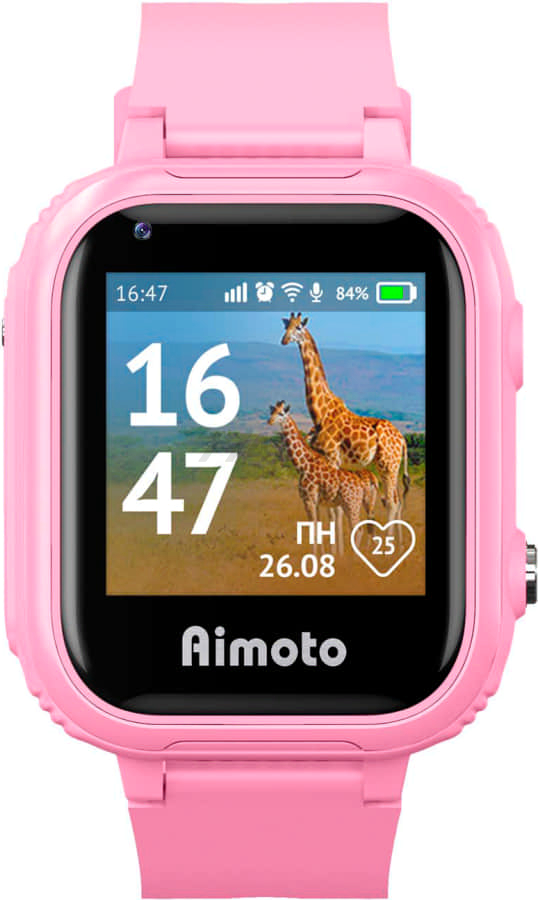 Умные часы детские Кнопка жизни AIMOTO Pro 4G Pink (8100804) - Фото 2