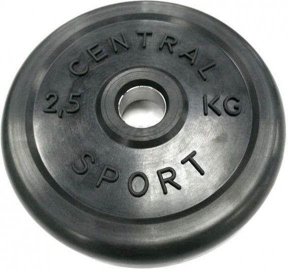 Диск обрезиненный CENTRAL SPORT 26 мм 2,5 кг - Фото 2