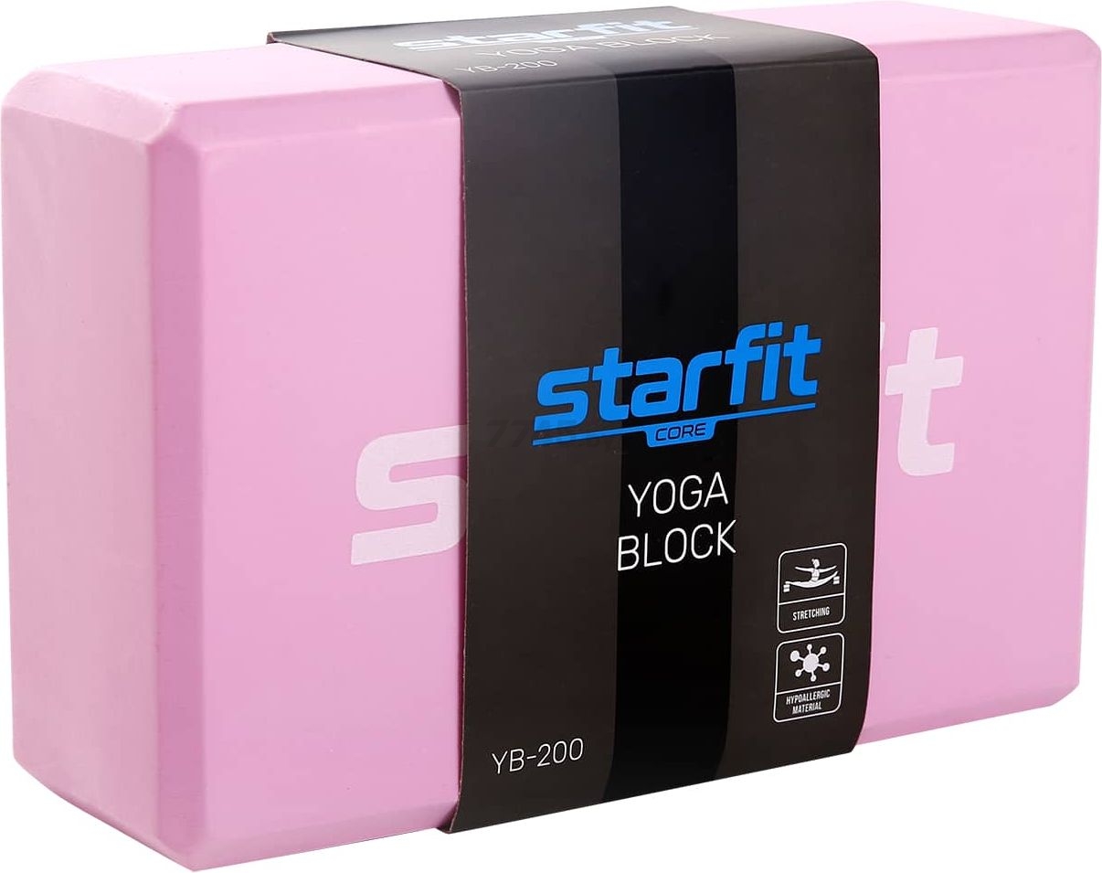Блок для йоги STARFIT YB-200 розовый пастель (4680459118400) - Фото 4