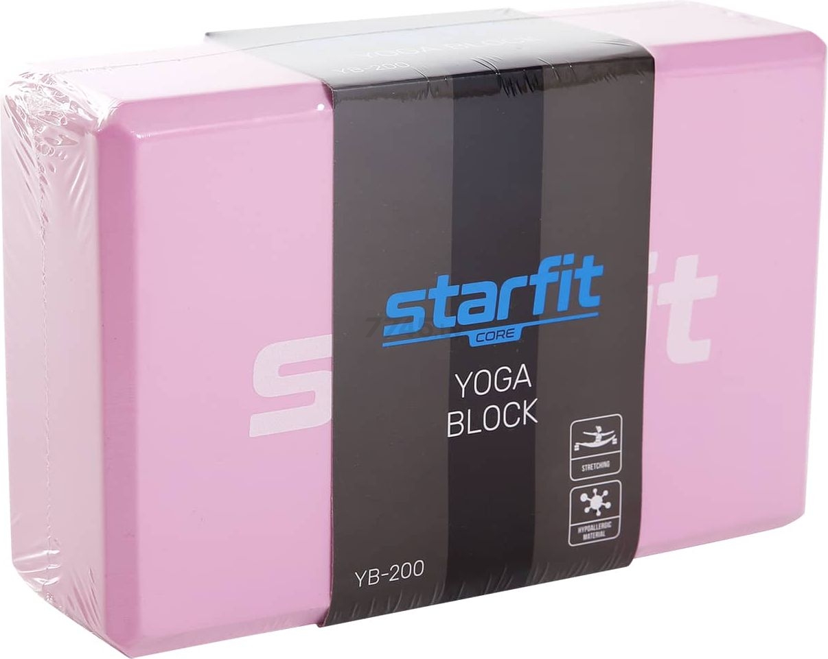 Блок для йоги STARFIT YB-200 розовый пастель (4680459118400) - Фото 5