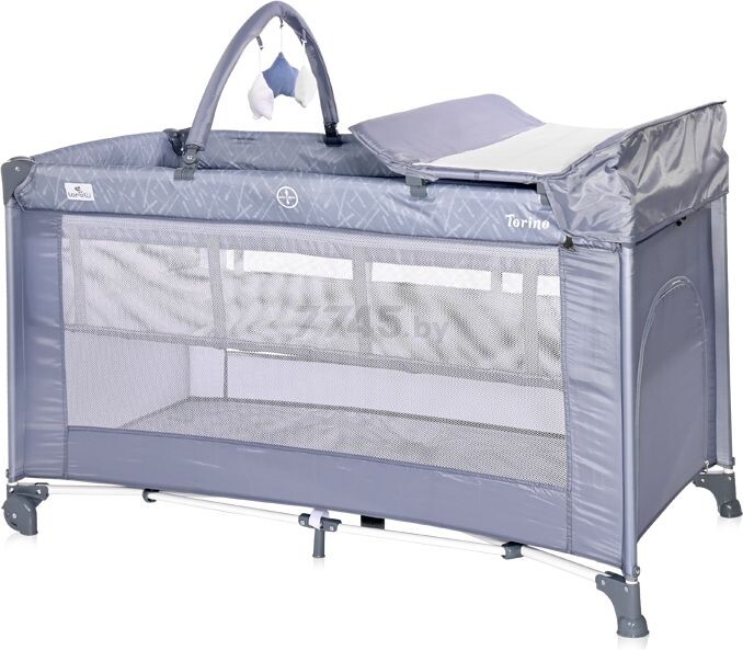 Манеж-кровать LORELLI Torino 2 Plus Silver Blue (10080472124)