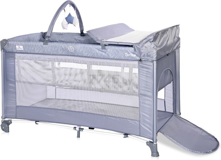 Манеж-кровать LORELLI Torino 2 Plus Silver Blue (10080472124) - Фото 3