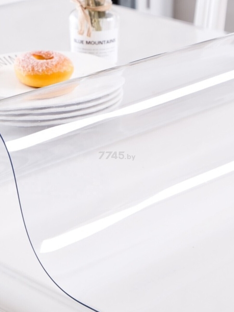 Скатерть прямоугольная DEKORELLE Гибкое стекло 140х60 см 1,5 мм прозрачное (116-140) - Фото 5