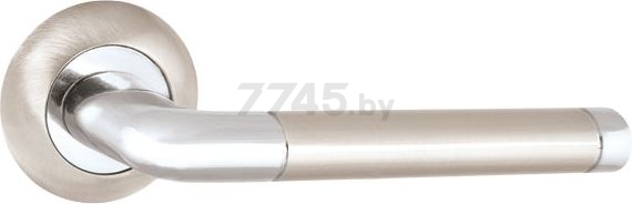Ручка дверная на розетке PUNTO Rex TL SN/CP-3 матовый никель, хром