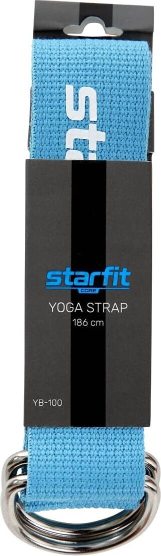 Ремень для йоги STARFIT Core синий (YB-100-BL) - Фото 2