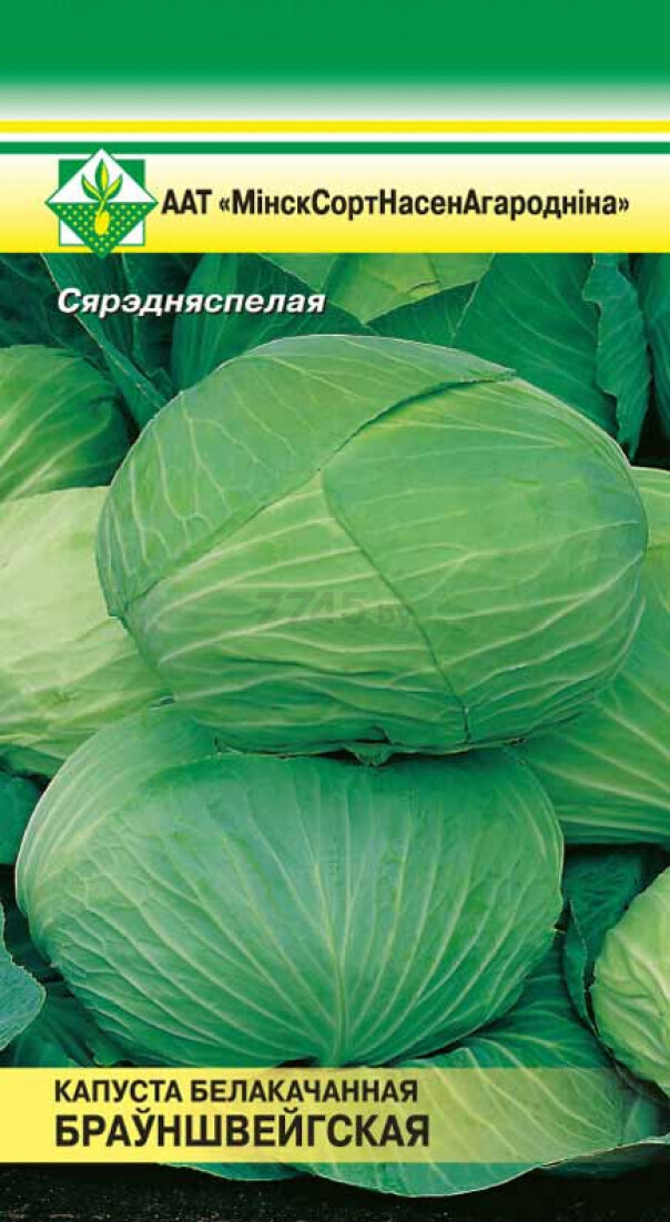Семена капусты белокочанной Брауншвейгская МИНСКСОРТСЕМОВОЩ 0,5 г