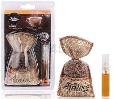 Ароматизатор AIRLINE Кофе в мешочке со спреем бодрящий кофе (AFCO198)