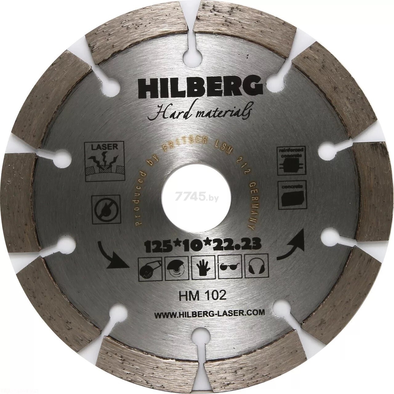 Круг алмазный 125х22,23 мм HILBERG Hard Materials (HM102)