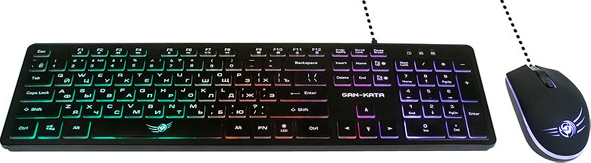 Комплект игровой клавиатура и мышь DIALOG KMGK-1707U Gan-Kata Black - Фото 2