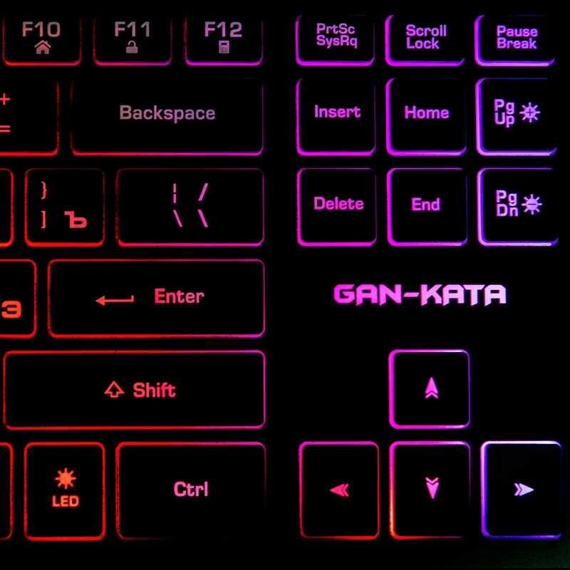 Комплект игровой клавиатура и мышь DIALOG KMGK-1707U Gan-Kata Black - Фото 4