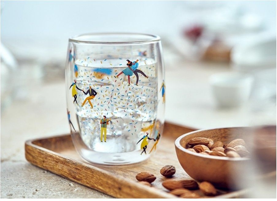 Стакан стеклянный WALMER Dance с двойными стенками 300 мл (W37000856) - Фото 4