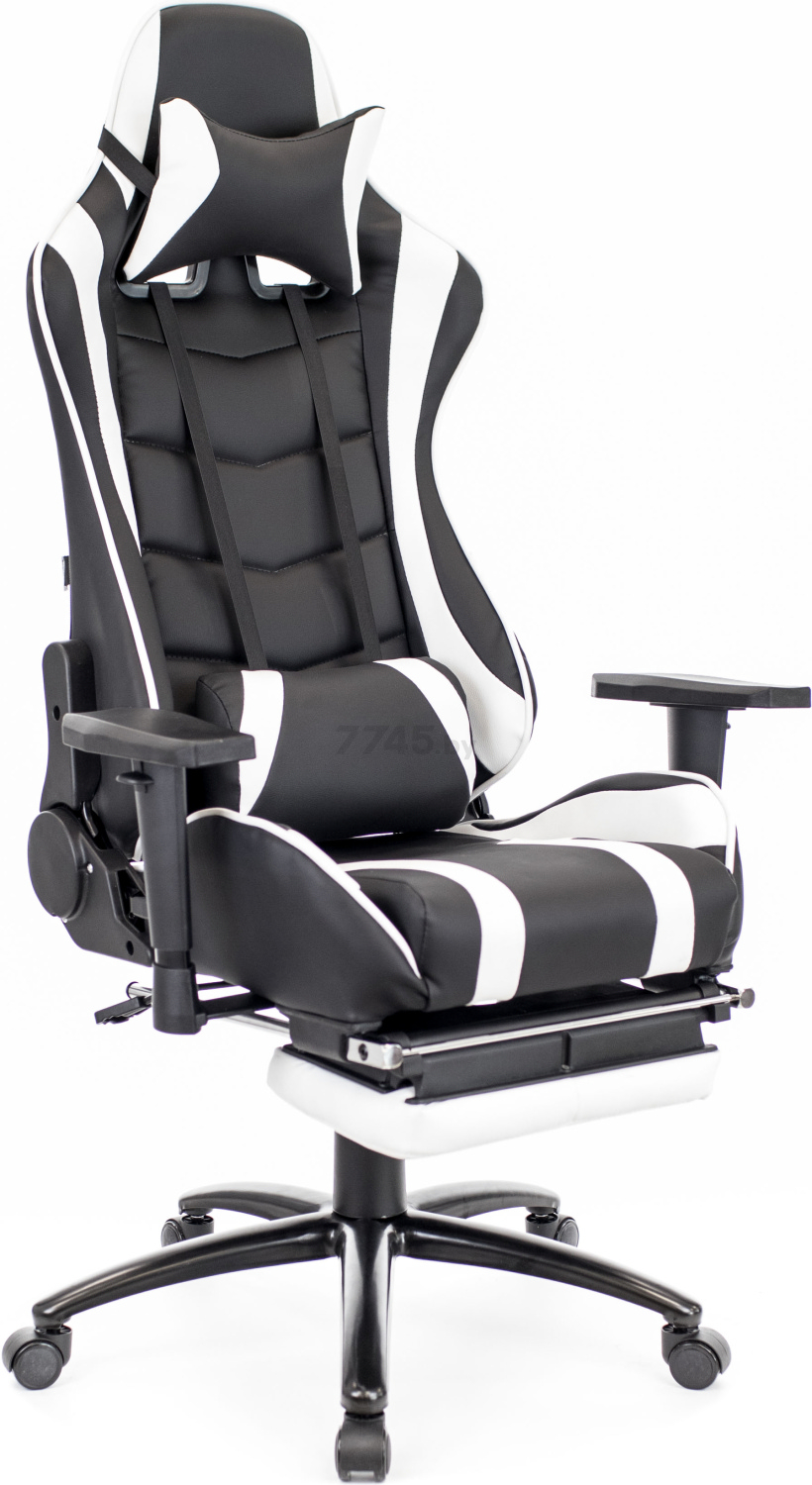 Кресло геймерское EVERPROF Lotus S1 экокожа черный/белый