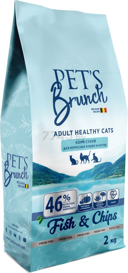 Сухой корм для кошек PETS BRUNCH Adult Healthy Cats 2 кг (4812743000454)