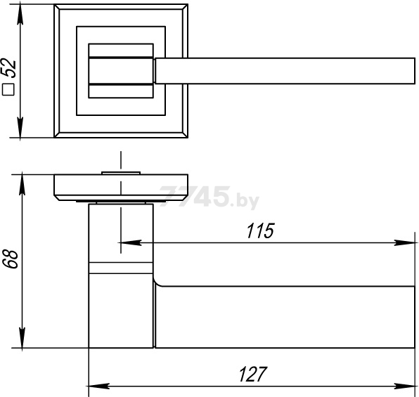 Ручка дверная на розетке PUNTO Tech QL SN/CP-3 матовый никель, хром (33203) - Фото 4