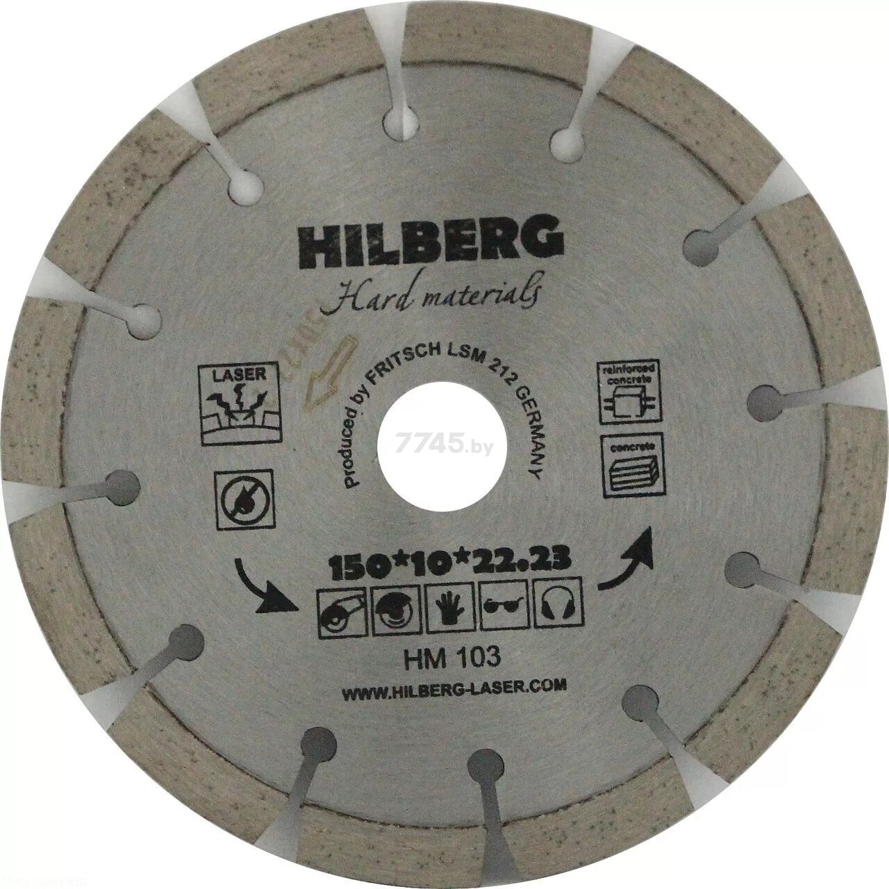 Круг алмазный 150х22,23 мм HILBERG Hard Materials (HM103)