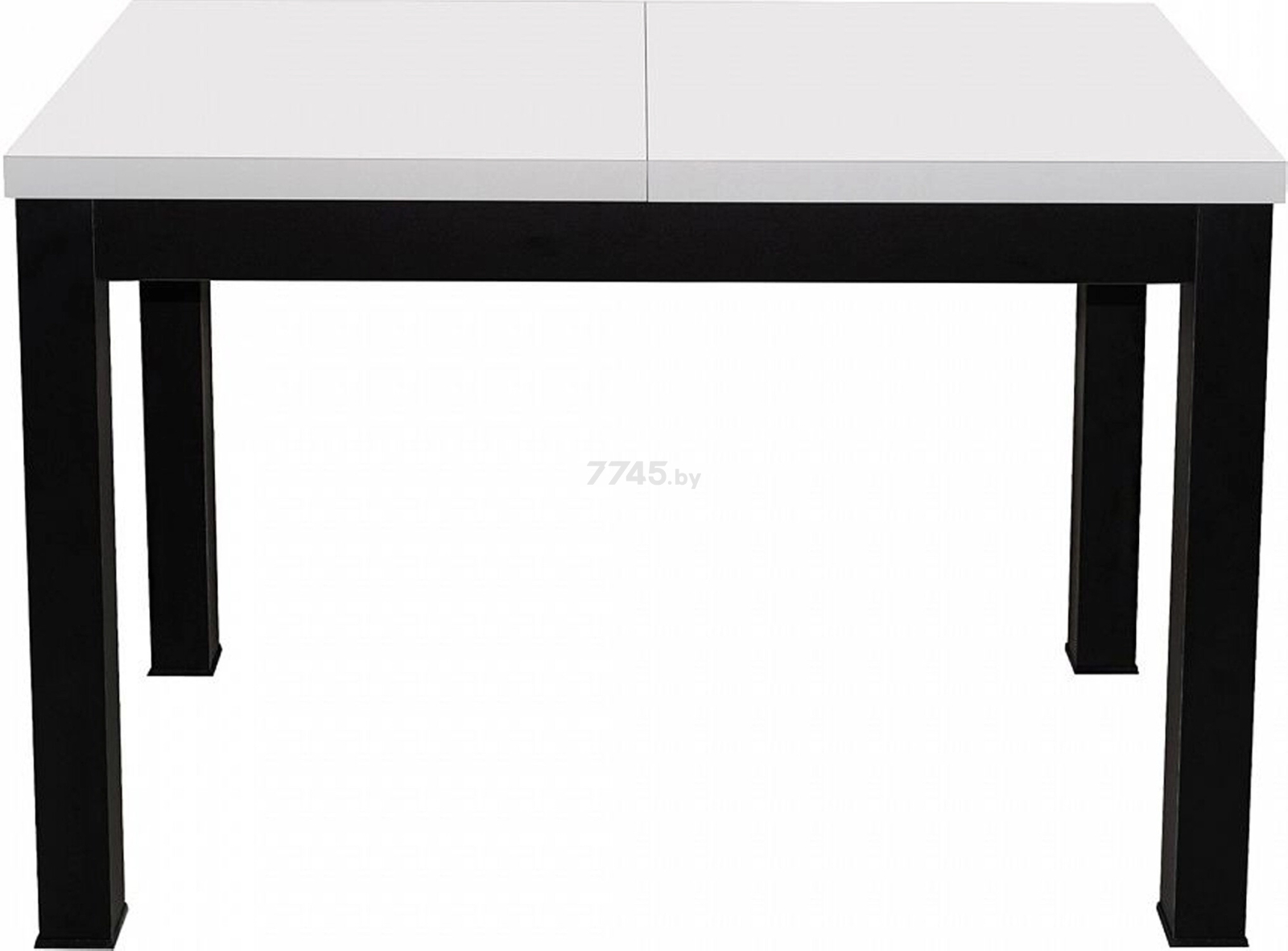 Стол кухонный ЭЛИГАРД Black раздвижной белый матовый 110-149х67х76 см - Фото 2