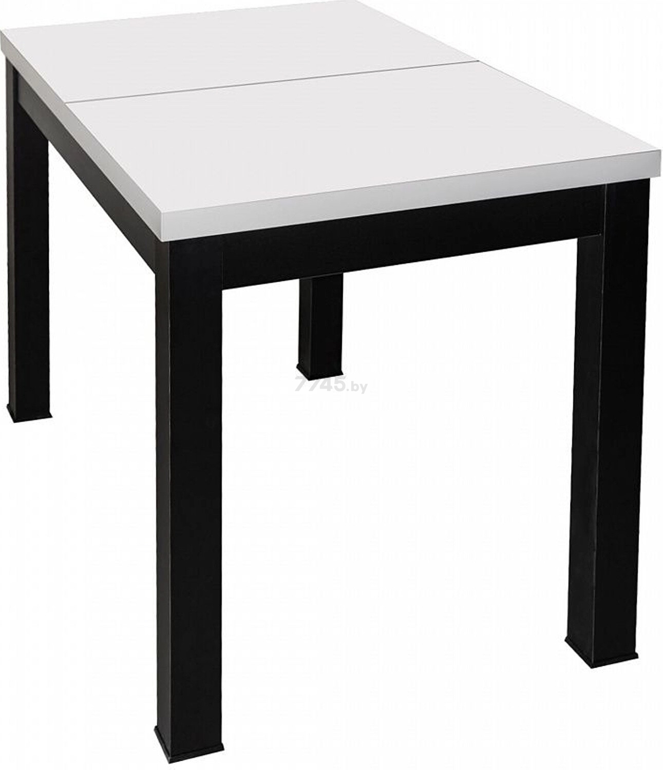 Стол кухонный ЭЛИГАРД Black раздвижной белый матовый 110-149х67х76 см - Фото 5