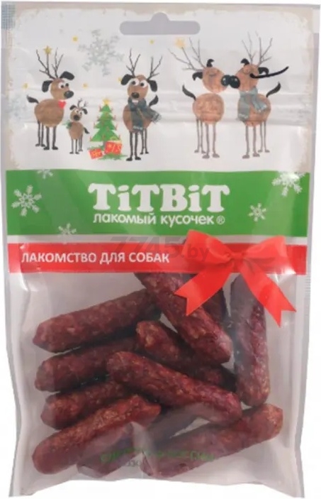 Лакомство для собак TITBIT New Year Колбаски Венгерские 80 г (4690538022924)