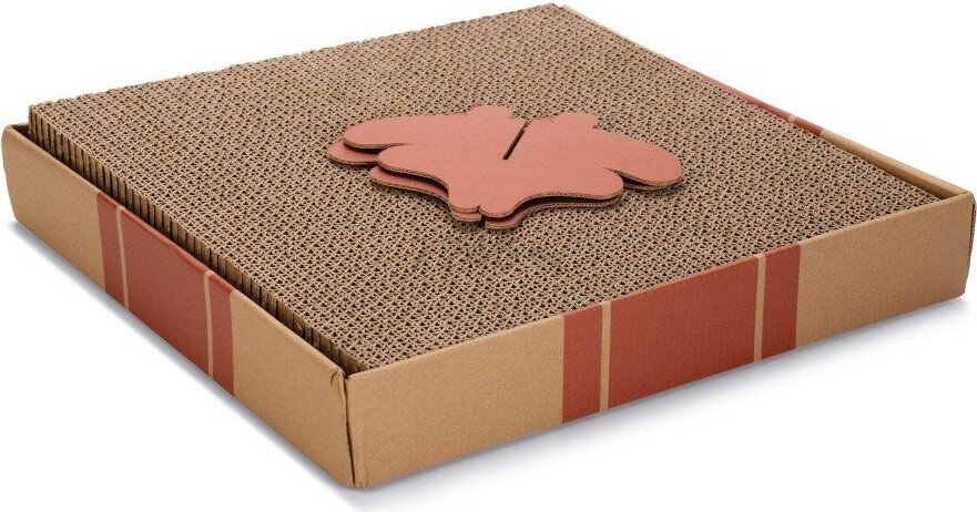 Когтеточка-домик из картона BEEZTEES New Year Подарок 36х36х36 см (8712695195252) - Фото 2