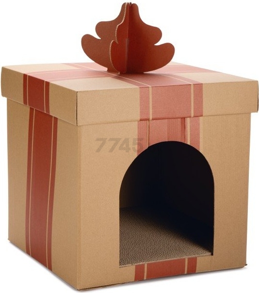 Когтеточка-домик из картона BEEZTEES New Year Подарок 36х36х36 см (8712695195252)