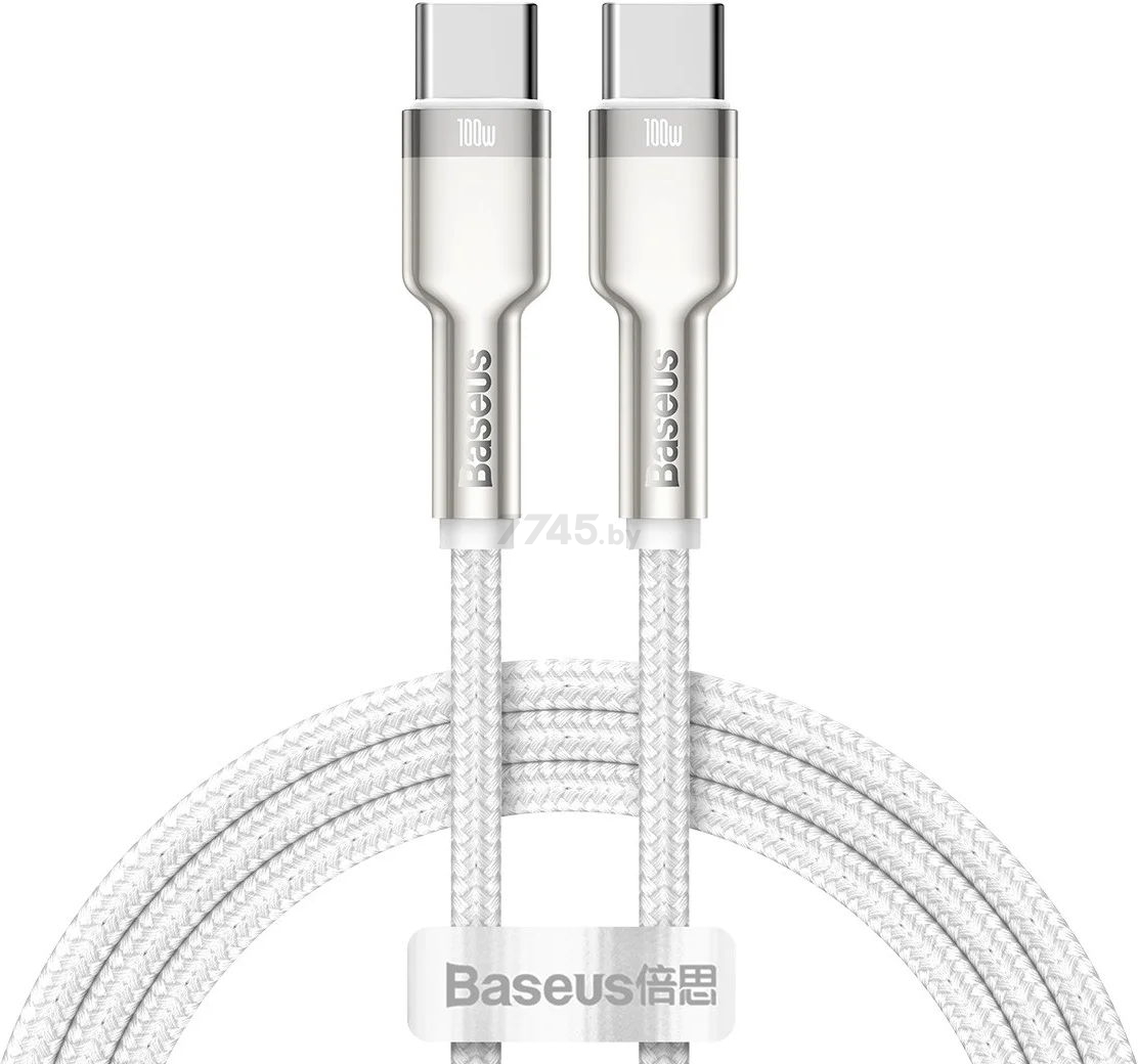 Кабель BASEUS Cafule Series Metal Data Cable Type-C to Type-C White (CATJK-C02)