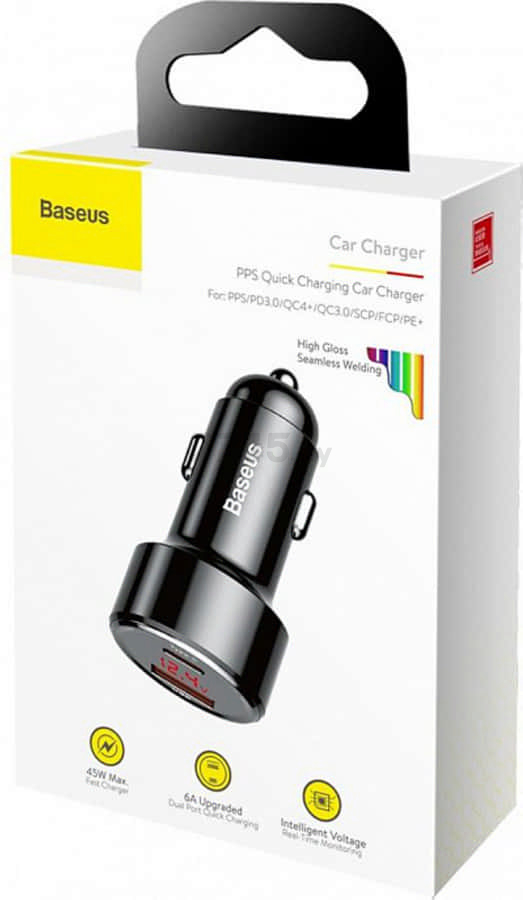 Автомобильное зарядное устройство BASEUS Magic Series Black (CCMLC20C-01) - Фото 5