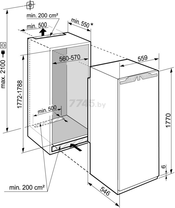 Холодильник встраиваемый LIEBHERR IRF 5101-20 001 - Фото 10