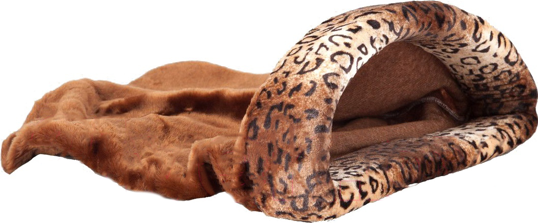 Лежанка-мешок для животных HAPPY FRIENDS с окантовкой 65x45x25 см леопард (stm 125)