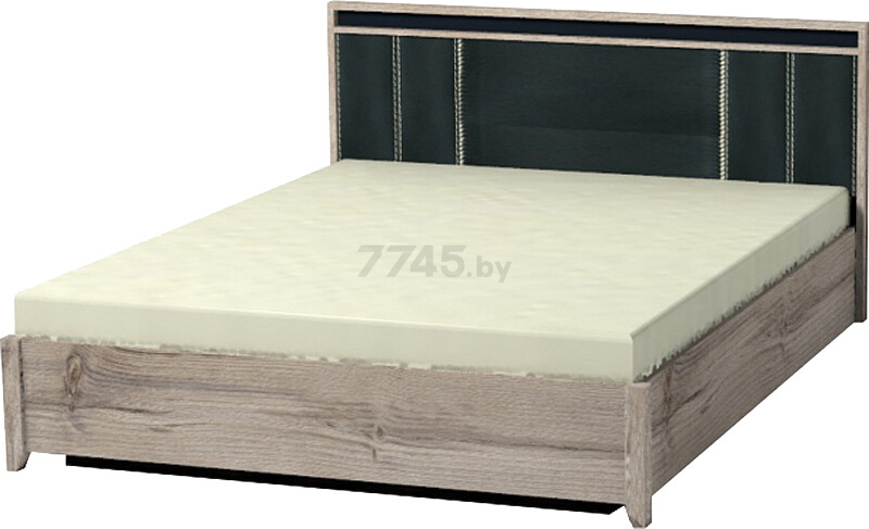 Кровать двуспальная ГЛАЗОВ Nature Люкс 307 с подъемным механизмом 160х200 см гаскон пайн/черный
