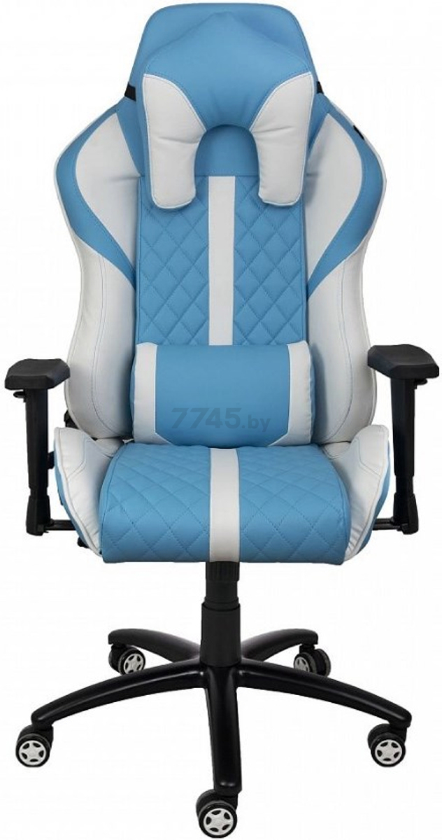 Кресло геймерское AKSHOME Sprinter Eco голубой/белый (74998) - Фото 2