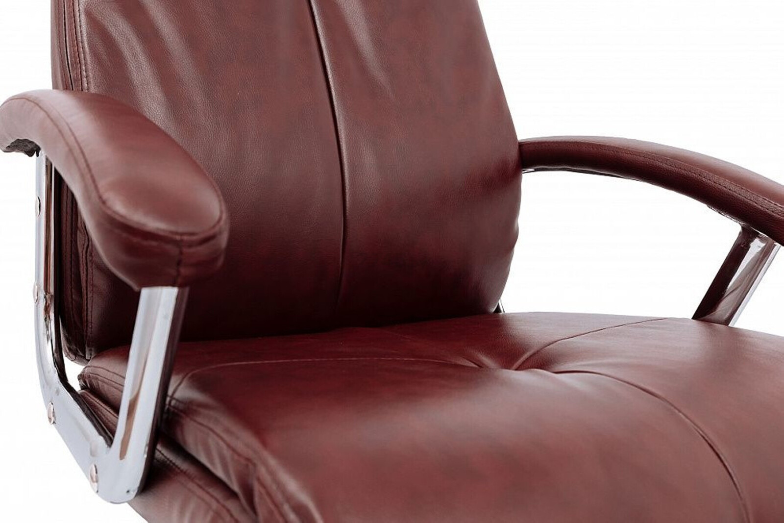 Кресло компьютерное AKSHOME Marsel Chrome Eco коричневый бриллиант (79704) - Фото 5