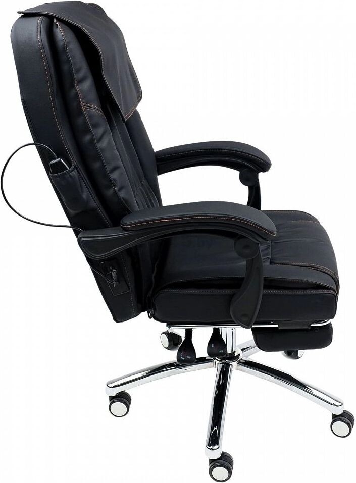 Кресло компьютерное AKSHOME Chief Massage черный (80978) - Фото 4
