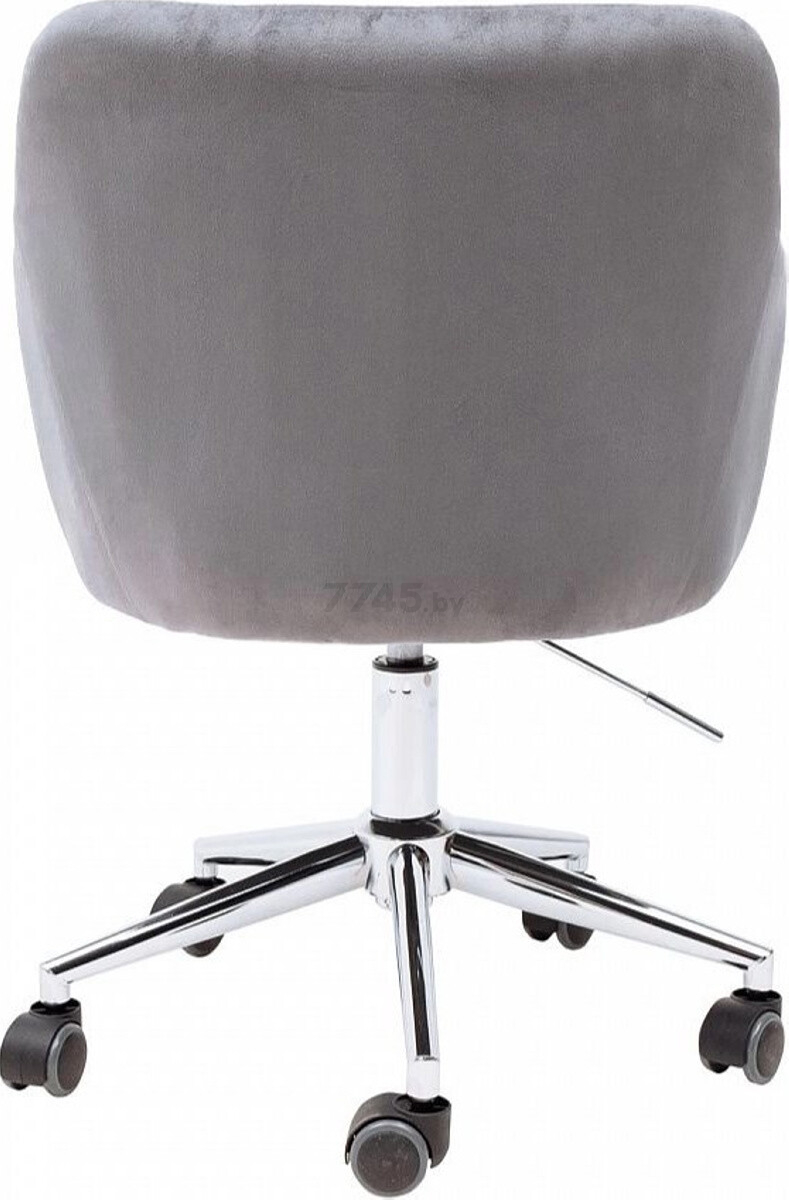 Кресло компьютерное AKSHOME Sark серый велюр/хром (83449) - Фото 4