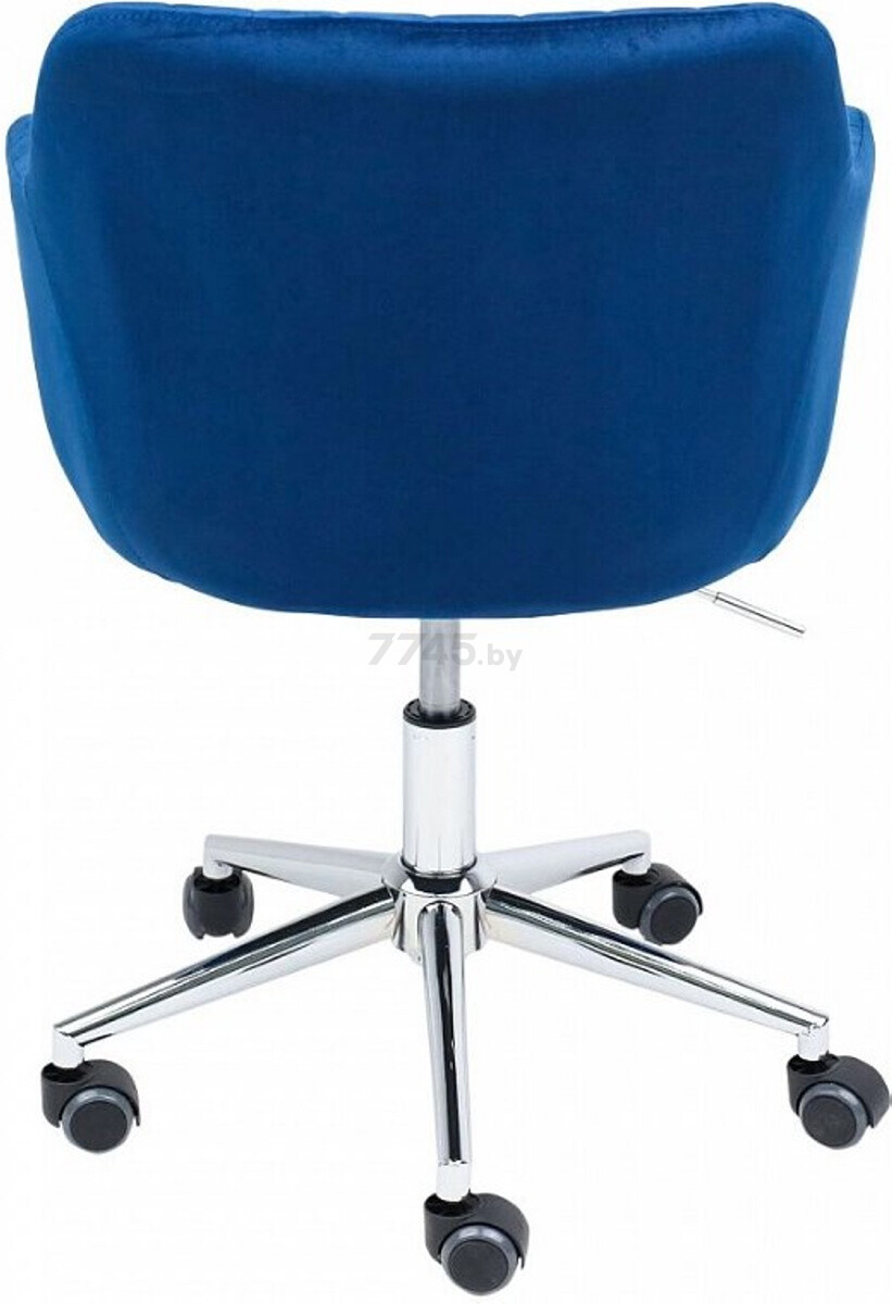 Кресло компьютерное AKSHOME Sark синий велюр/хром (83448) - Фото 5