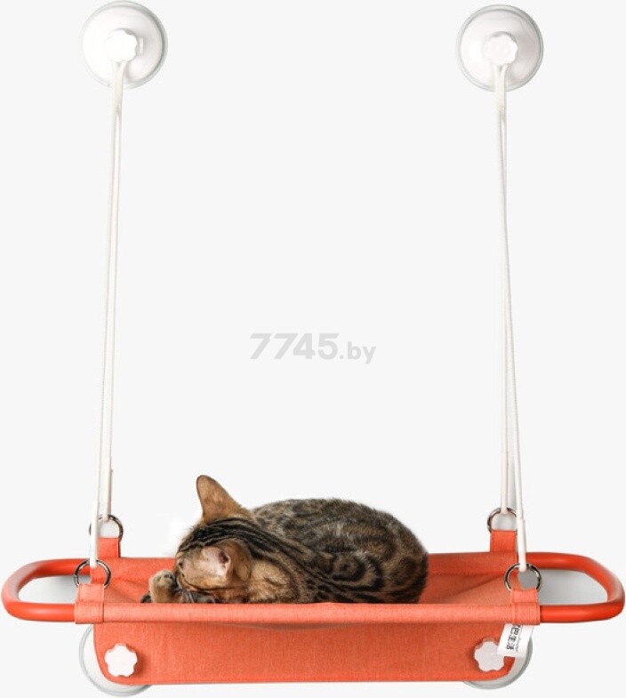 Гамак для кошек FURRYTAIL Pet Window Perch 57х32,6 см оранжевый (DCJ) - Фото 5