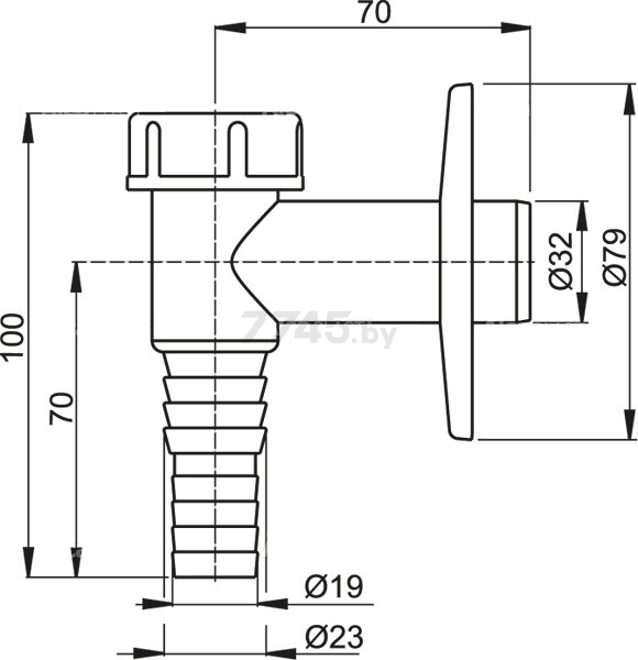 Сифон для стиральной машины наружный ALCAPLAST (APS2-BL-01) - Фото 2