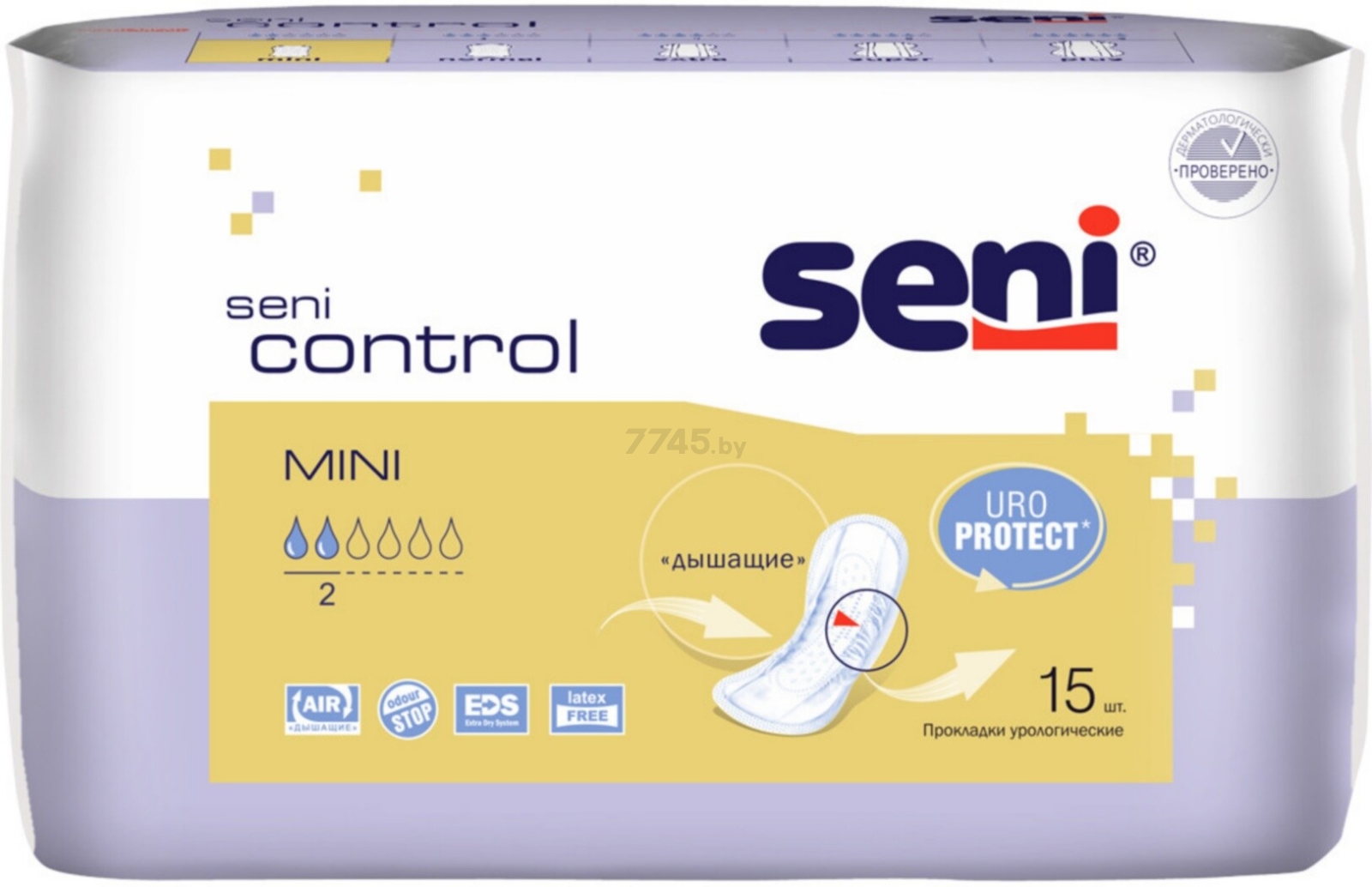Прокладки урологические SENI Control Mini 15 штук (SE-095-MI15-RU7)
