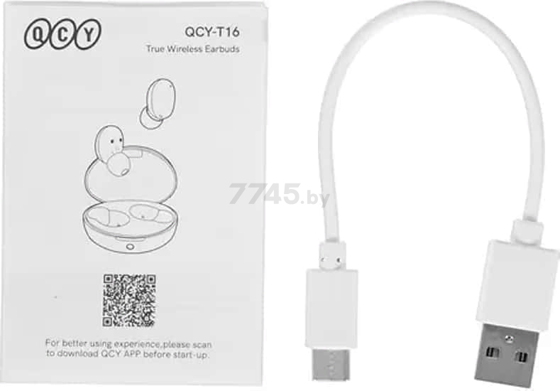 Наушники-гарнитура беспроводные TWS QCY T16 White (QCYT16W) - Фото 13