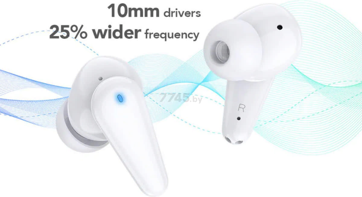 Наушники-гарнитура беспроводные TWS TCL MoveAudio S180 White (TW18-3BLCRU4) - Фото 18