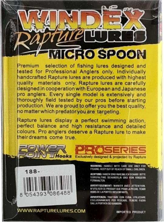 Набор блесен RAPTURE Windex Micro 3 г 4 штуки (188-06-510) - Фото 3
