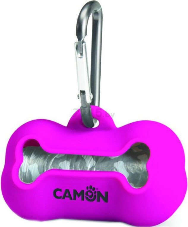 Контейнер для уборочных пакетов CAMON Косточка розовый с 20 пакетами (B529/3)