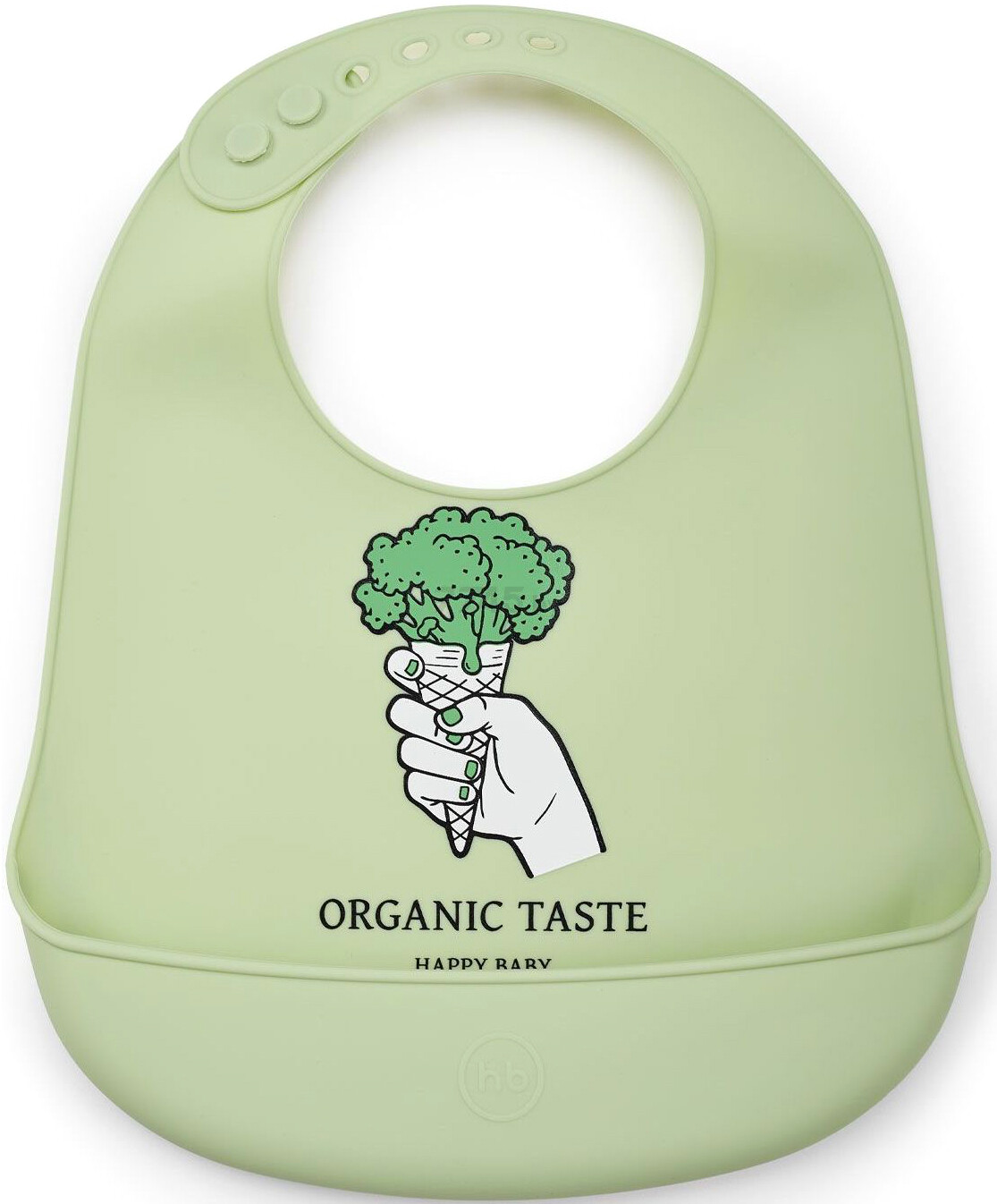 Нагрудник детский HAPPY BABY Bib Pocket зеленый (16006/3) - Фото 2