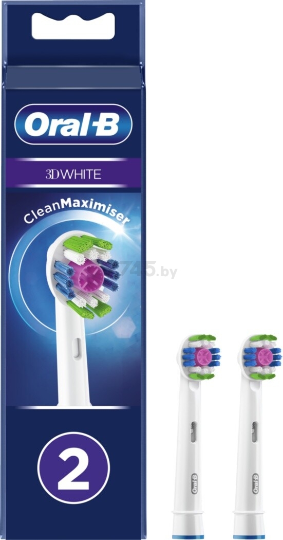 Насадки для электрической зубной щетки ORAL-B 3D White CleanMaximiser EB18рRB 2 штуки (4210201347163)