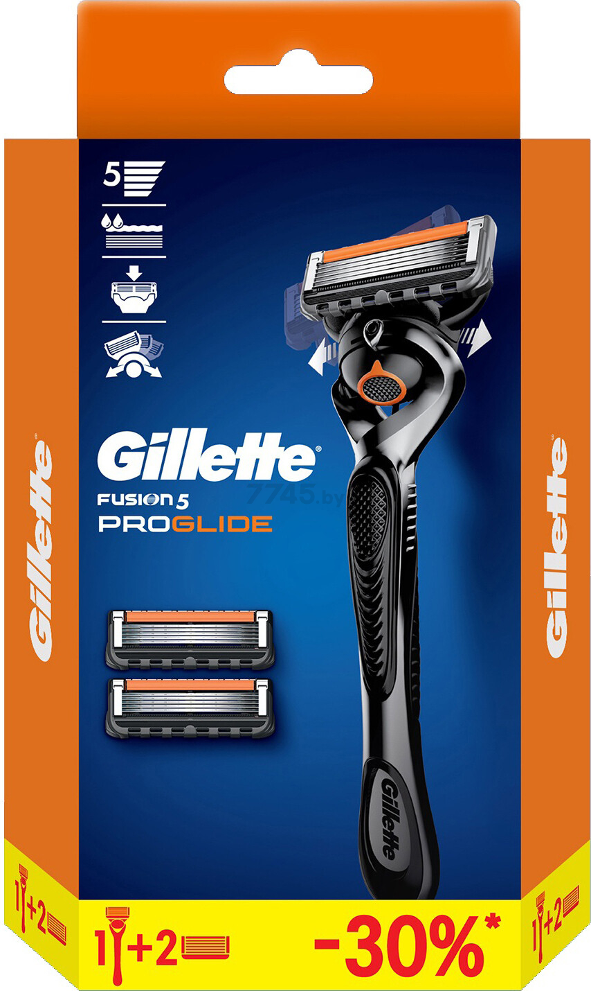 Бритва GILLETTE Fusion5 ProGlide Flexball и кассета 3 штуки (7702018558827)