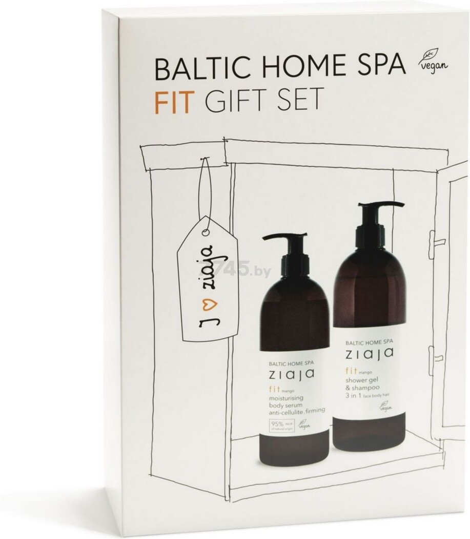 Набор подарочный ZIAJA Baltic Home Spa Fit Mango Cыворотка 400 мл и Шампунь 3 в 1 500 мл (5901887051527)