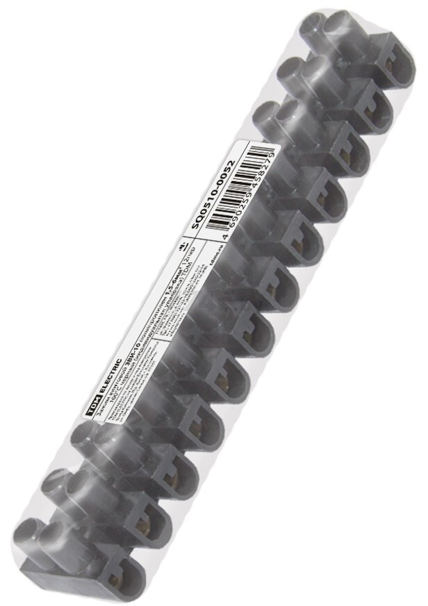 Клемма TDM ЗВИ-10 1,5-6 мм2 черная (SQ0510-0052)
