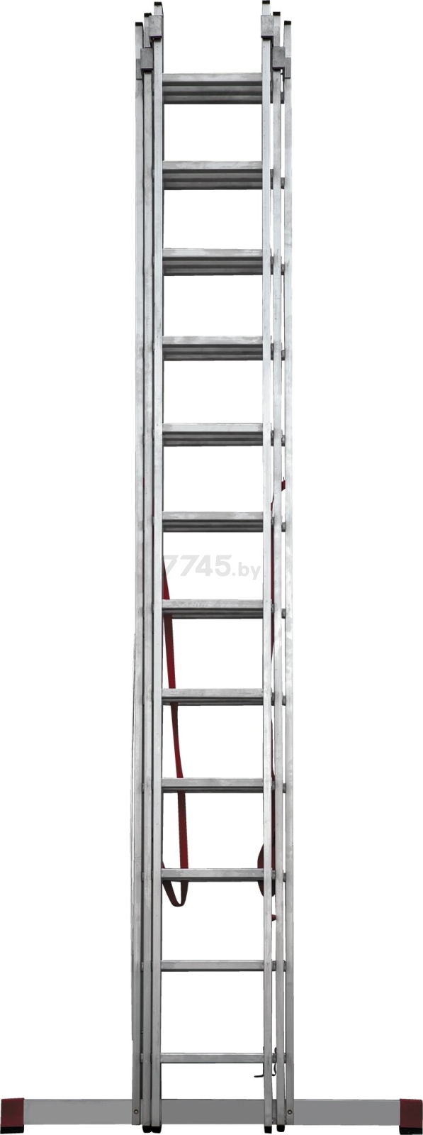 Лестница трехсекционная алюминиевая 796 см НОВАЯ ВЫСОТА NV323 (3230312) - Фото 7
